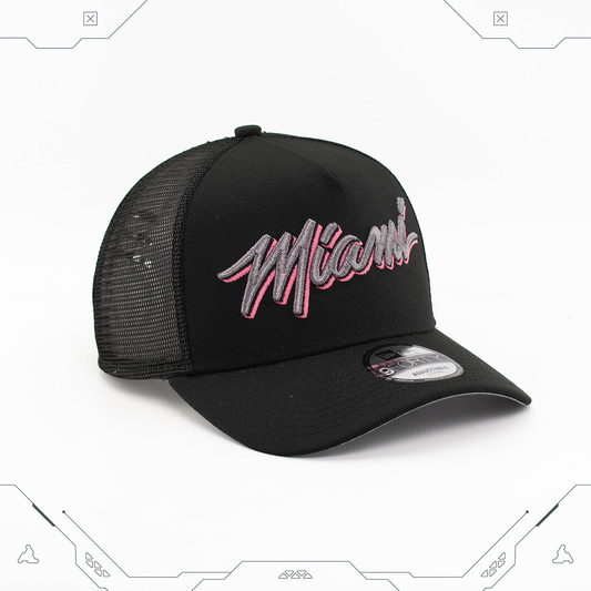 GORRA NEW ERA 9 FORTY A-FRAME TRUCKER SNAPBACK MIAMI HEAT