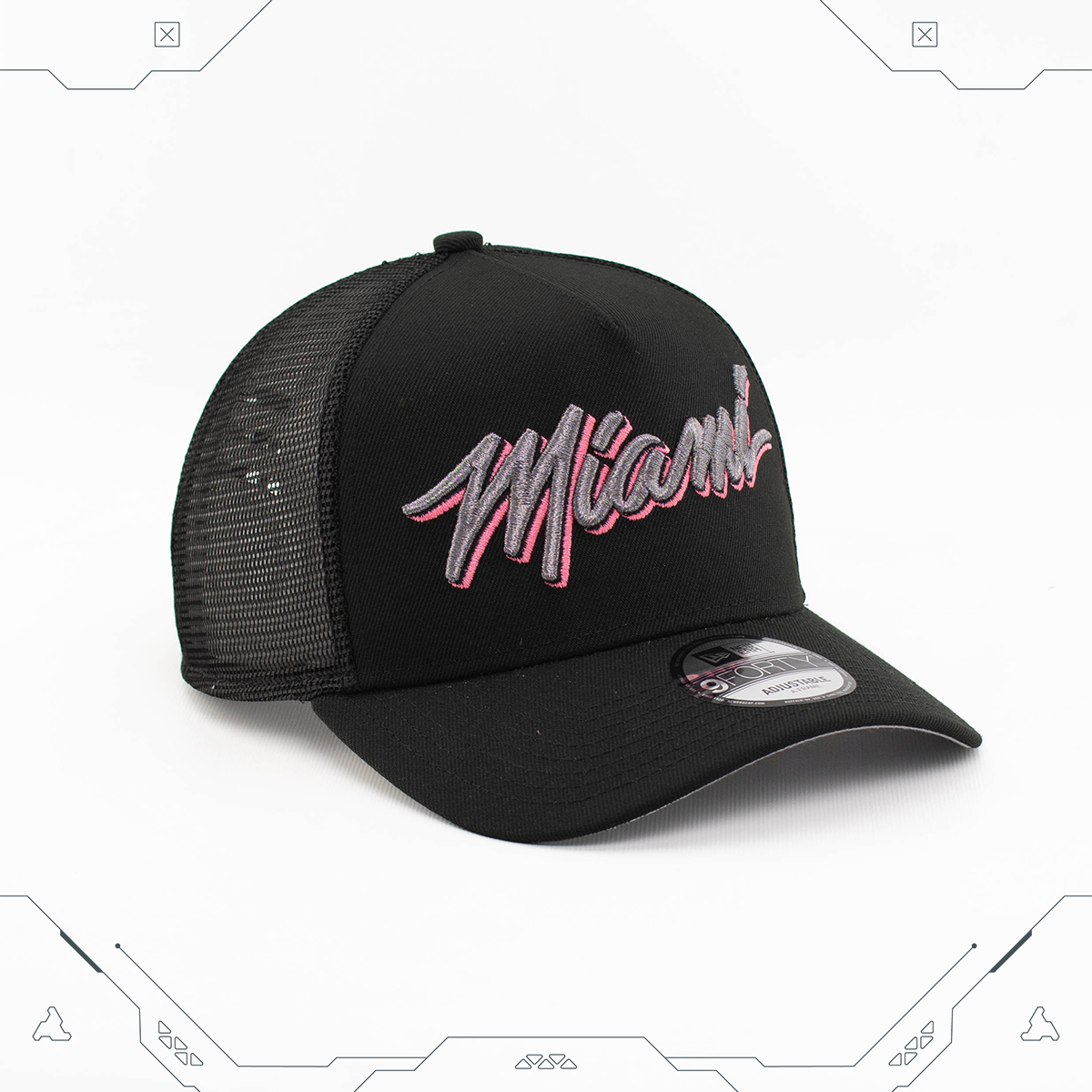 GORRA NEW ERA 9 FORTY A-FRAME TRUCKER SNAPBACK MIAMI HEAT