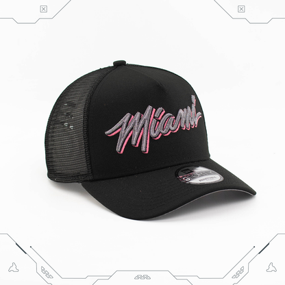 GORRA NEW ERA 9 FORTY A-FRAME TRUCKER SNAPBACK MIAMI HEAT