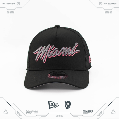GORRA NEW ERA 9 FORTY A-FRAME TRUCKER SNAPBACK MIAMI HEAT