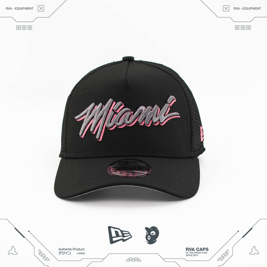 GORRA NEW ERA 9 FORTY A-FRAME TRUCKER SNAPBACK MIAMI HEAT